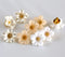Flower Buttons for Sewing Plastic Craft Button 13mm(0.52 Inch) Pearl White Yellow 3 Colors Mix Pack of 30pcs...
