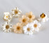 Flower Buttons for Sewing Plastic Craft Button 13mm(0.52 Inch) Pearl White Yellow 3 Colors Mix Pack of 30pcs...