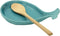 Ceramic Spoon Rest for Kitchen with Wooden Spoon, Whale Shape, 4.8W X 7.8L...