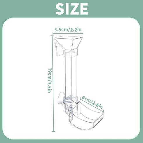 Aquarium Fish Shrimp Feeding Dish Set Clear Fish Feeder Tube and Dish with Cleaning Brush and Measuring Spoon for Feeding Shrimp and Preventing Fo...