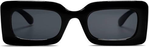 SOJOS Retro 90s Nude Rectangle Sunglasses Womens Mens Trendy Chunky Glasses...