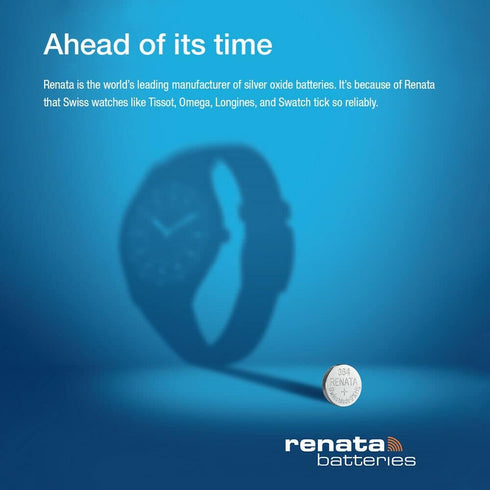 Renata 396 SR726W Batteries - 1.55V Silver Oxide 396 Watch Battery (2 Count)...