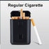 Cigarette Case with Lighter Cigarettes Box King Size Portable Pack 20pcs Regular Size Cigarettes USB Lighters 2 in 1 Rechargeable Flameless Windpr...