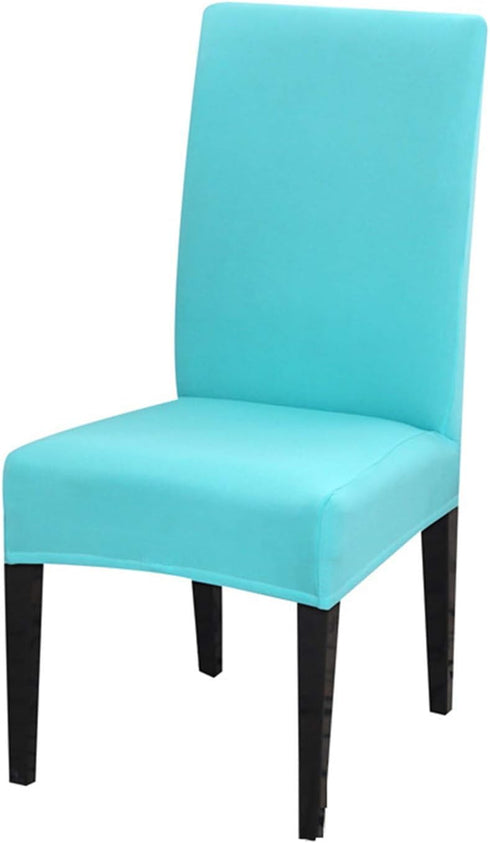 2 Pack Dining Chair Covers, Stretch Spandex Removable Washable Protector Chair Slipcovers for Dining Room Kitchen Hotel (Sky Blue)...