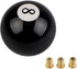 Black 8 Ball Billiard Round Shift Knob Manual Gear Shift Knob Shifter with 3 Adapters fit for Most Manual Transmission or Automatic Transmission W...