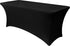 Obstal Spandex Table Cover 6ft Fitted Tablecloth Rectangular - Black Rectangle Folding Table Cloth for Birthday Party Wedding Banquet, 72L x 30W I...