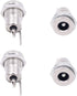 Fancasee (4 Pack) 5.5mm x 2.5mm Female DC Power Jack Socket Panel Mount 2 Pin Solder Type Metal Power Supply Jack Connector Adapter Socket...