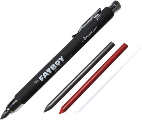 FastCap Fatboy Mechanical Carpenter Pencil with Eraser & Clip - Perfect for Architecture Supplies and Construction Tools for Home Improvement - 5....
