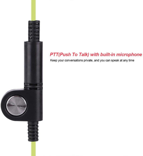 Earphone for Walkie Talkie Radio, 118 cm /46.46 Inch Headset for K Head 2Pin Walkie Talkie Radio, Mic Headphone for Policeman or Security Guards(G...