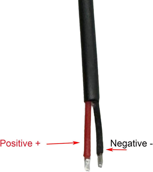 2Pcs DC 7.9mm x 5.5mm 8mm Male Power Wire Supply Repair Solar Laptop 16AWG Pigtail Connector Cable 12V 24V DC 8mm Male Plug to Bare Wire Open End ...