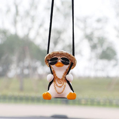 Swing Duck Car Decoration Accessories, Car Rear Riew Mirror Pendant (Necklace)...