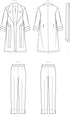 Know Me Misses' and Women's Coat and Trousers Sewing Pattern Packet by Beaute' J'Adore, Design Code ME2001, Sizes 30W-32W-34W-36W-38W...