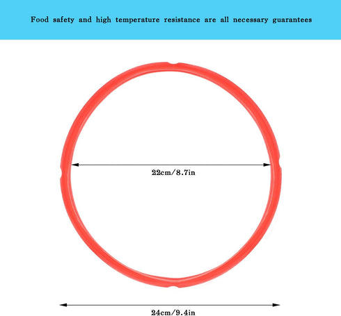 Sealing Ring for InstaPot for 6 Qt InstaPot Food-grade Replacement Silicone Seal Gaskets Insta Pot Accessories ST3-GJMFH (Red)...