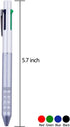 DUNBONG Multi Color Pen white 4 In 1 Multi function Pen with Black, Blue, Red, Green, Metal Gel Ballpoint Pen, 1-Count (White)...