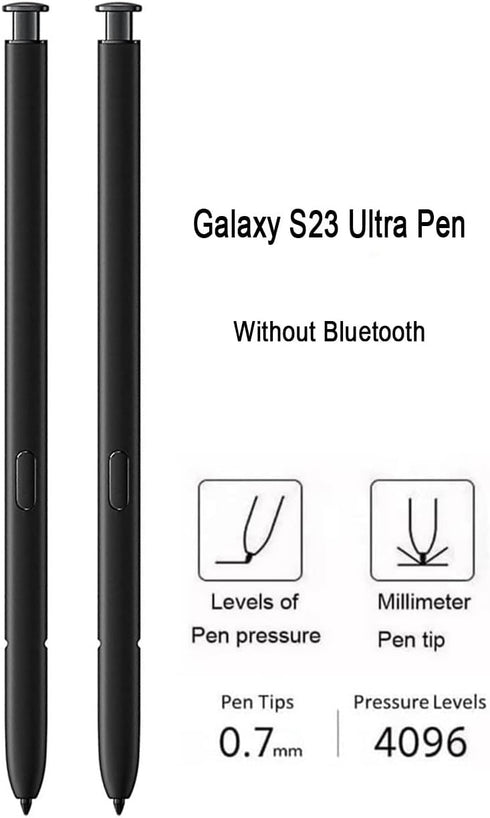 2 Pcs Galaxy S23 Ultra S Pen Replacement for Samsung Galaxy S23 Ultra 5G Touch Stylus Pen, S23 S Pen without Bluetooth Replacement Tips/Nibs (S23 ...