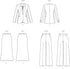 Butterick Misses' Semi-Fitted Jacket, A-line Skirt and Pants Sewing Pattern Kit, Design Code B6933, Sizes 18-20-22-24-26...