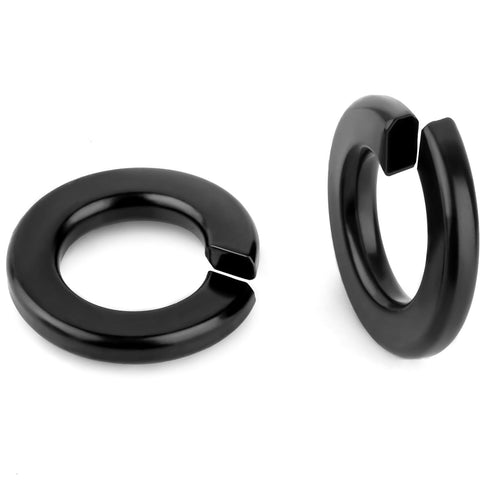 1/4" Lock Washer Spring Lock Washer, Stainless Steel 18-8 (304), Black Finish, 100 PCS...