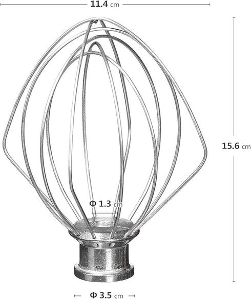 K45WW Wire Whip Attachment for Tilt-Head Stand Mixer for KitchenAid Stainless Steel Egg Cream Stirrer, Flour Cake Balloon Whisk...