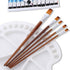 Paint Brushes Nylon Hair 13pcs Flat Head Long Handle Acrylic Paint Brush Set for Canvas Painting Oil Paint Professional Painting Kits (Flat 13pcs ...