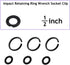 ( 12+12 Sets 1/2” & 3/8" Impact Retaining Ring Clip Friction Ring Hog Ring with O-Ring for Milwaukee Electric Pneumatic Type Impact Wrench, Includ...