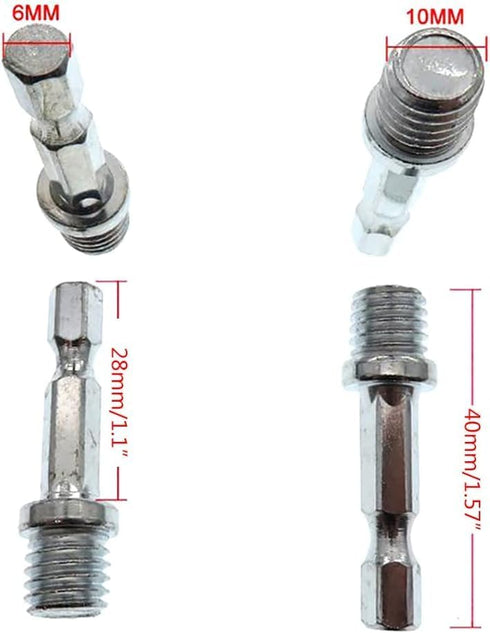Electric Drill Accessories, 2Pcs Hex Socket Adapter Converter, M10+M14, Woodworking, Impact Power Drill Sockets Adapter Chuck Hex Shank Converter ...