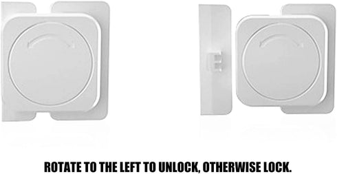 Cabinet Lock Latch - Baby Proofing Cabinet Locks for Child Safety for Cabinet Doors, Fridge, Drawers, Toilet Seat, Dishwasher, Cupboard - No Drill...