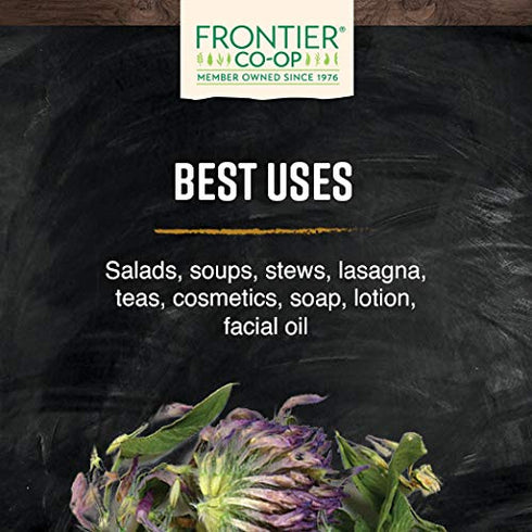Frontier Co-op Organic Whole Red Clover Blossoms, 0.71oz - Fragrant, Natural & Versatile for Garnishes & Red Clover Tea - Kosher, Non-Irradiated...