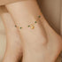 Gold Shell Anklets for Women Waterproof Adjustable Stainless Steel Chain Ankle Bracelet Emerald Tiny Beads Gold Plated Anklet Foot Jewelry...