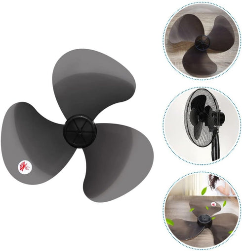 LIFKOME 16 Plastic Fan Blade Leaves Universal Household Standing Fan Table Fanner Replacement Part Plastic Fan Blade Replacement Leaves with Nut C...