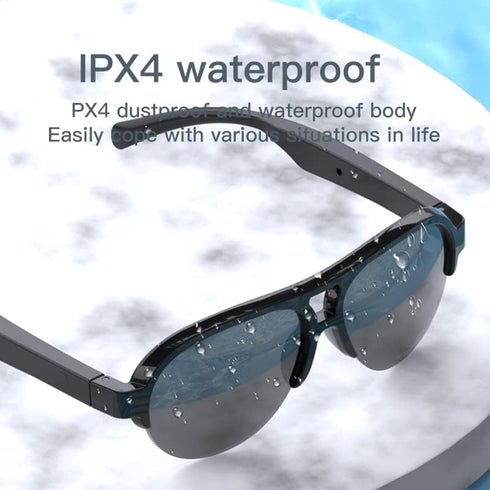 F08 Smart Glasses,Wireless Bluetooth Smart Sunglasses,IP4 Waterproof,Open Ear sound Speakers, Blue light Filter & Polarized Sunglasses Lenses,Conn...