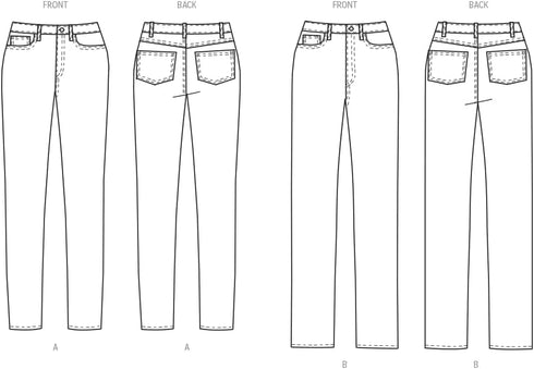 Butterick Misses' Jeans Sewing Pattern Kit by Palmer/Pletsch, Design Code B6911, Sizes 4-6-8-10-12...