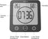 BALDR Digital Shower Clock with Timer - Black - Water-Resistant Shower Timer, Countdown Timer Clock with Temperature and Humidity, Digital Clock f...