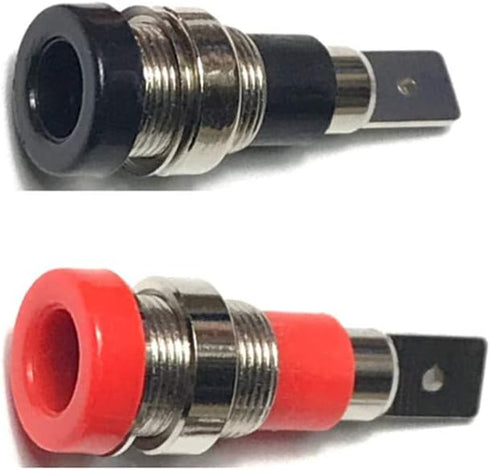 Black and Red 4mm Banana Jack Socket Female Adapter Panel Mount Binding Post for 4mm Banana Plug Connectors(8Pcs)...