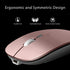 Uciefy Q5 Slim Rechargeable Wireless Mouse, 2.4G Portable Optical Silent Ultra Thin Wireless Computer Mouse with USB Receiver and Type C Adapter, ...
