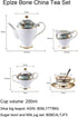 YBK Tech Euro Style Bone China Cup& Saucer Set, Ceramic Tea Coffee Cup for Home Kitchen Wedding (Royal Pattern- Sky Blue)...