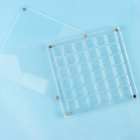 36 Grids Acrylic Magnetic Seashell Display Box, Advantageouse Acrylic Magnetic Seashell Display Box, Clear Seashell Storage Box, for Bead, Nail, J...