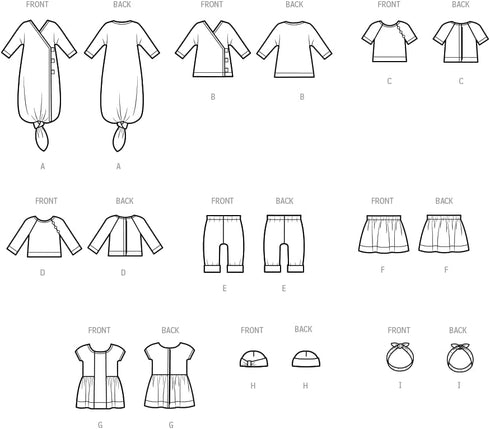 Simplicity 15" Baby Doll Clothes, Hat and Headband Sewing Pattern Kit, Code S9727, Multicolor...