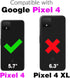 Phone Case for Google Pixel 4 Hard Cover Shockproof Soft Silicone Bumper Hybrid Three Layer Heavy Duty Protective Wireless Charging Cell Accessori...