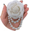 Vintage Wool Camellia Flower Pearl Tassel Brooches Pin Bracelet,Hairpin Headpieces Brooch Shawl Pins Wedding Party Gift Dainty Elegant Lapel Pins ...