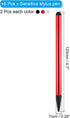 MECCANIXITY 6pcs 2 in 1 Phone Touch Screen Pen Resistive Stylus Pen Aluminum Alloy with Resistance Capacitive Tips Universal...