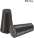 MECCANIXITY Rubber Tapered Plug 8.2mm to 12.7mm Solid Test Tubes Bungs Stopper Black for Lab Home 10 Pieces...