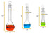 EISCO Premium Volumetric Flask Set - 10ml, 25ml & 50ml - Class A, ASTM E288 - Superior Durability & Chemical Resistance - Glass Penny Stoppers - B...