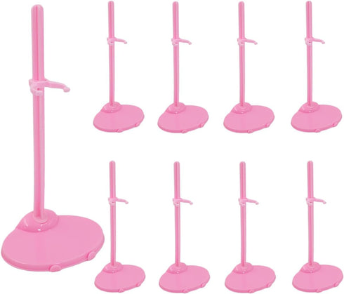 10 PCS Acrylic Doll Stands, Doll Display Stands with Adjustable Waist Clip, Transparent Doll Support Stand, Mini Doll Holder Stand for 11 to 13 In...