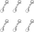 6 Pcs Double Lobster Clasp Metal Extender Necklace Small Claw Connector for Bracelet Necklace DIY Jewelry Making Kit (Silver)...