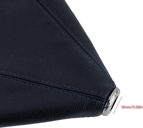 Universal Shift Boot Cover, Shift Boot Shift Knob Dust Cover, Shifter Boot PU Leathe Gear Shift Cover Suitable for Manual/Auto(Blue Thread Sewing)...