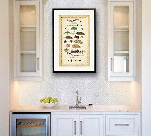 Laugh Lines Wine Math Wall Art Print Alcohol, Bar, Kitchen Wall Decor Wine theme, Dining Room, Home, Office, Apartment Wall Decor - Unframed, Fram...