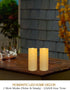 2-Pack Outdoor LED Pillar Candles with Timer and Remote - IP64 Waterproof Battery Operated 2x5 LED Pillar Candles Cream Body Wavy Edge...