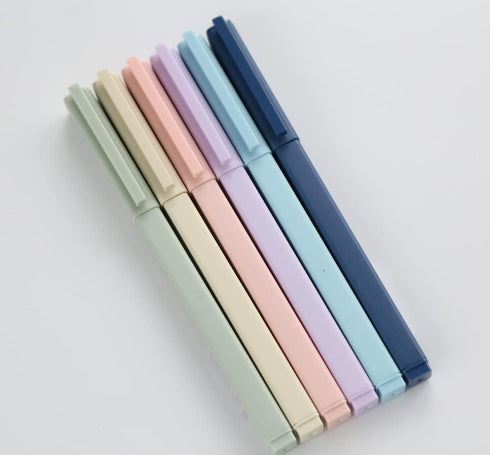 New Solid Color Gel Ink Pens 0.5mm Point Square body Gel Pen for Writing Signature Pack of 6pcs...