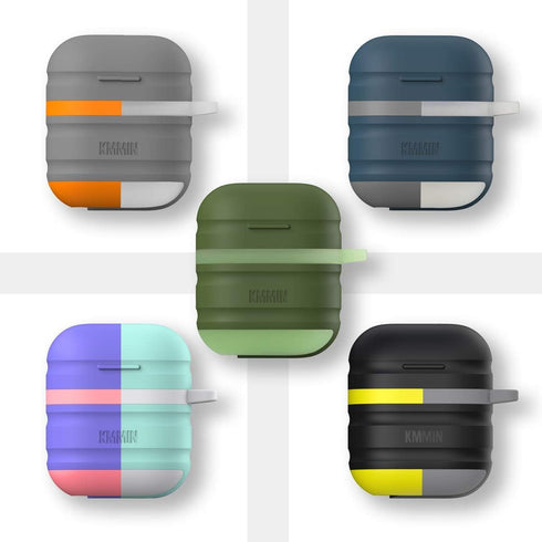 KMMIN AirPods Case, Waterproof AirPods Case Cover for Apple AirPods 1&2 Wireless Charging Case Premium Silicone Protective Case Skin Airpods Acces...