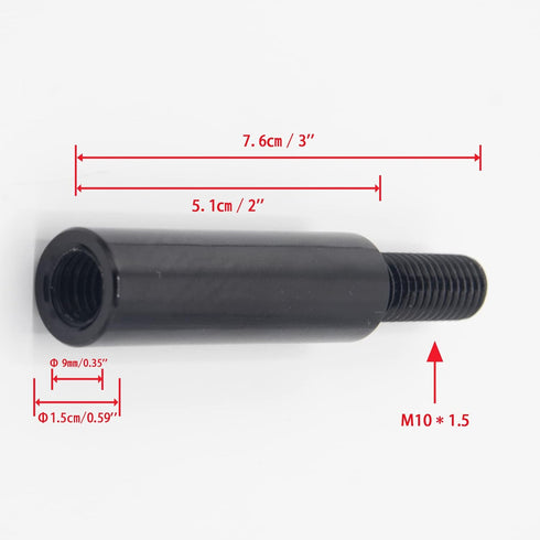 2 Inch Shift Knob Extender for Honda Acura Civic Car Manual Gear Shifter Lever Extension Black M10X1.5...